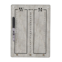 Placa de Pontuação Elegante de Madeira com Textura