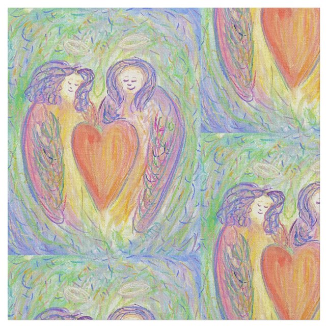 Lovdian Angel Heart Art Tecido Material (Detalhe)