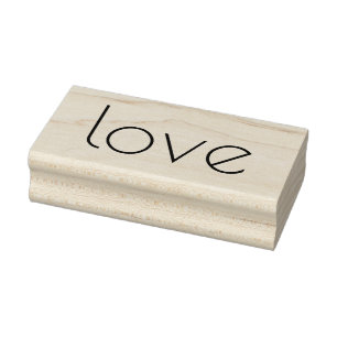 LOVE 1"x2,5" Carimbo de Borracha / Poirot Um