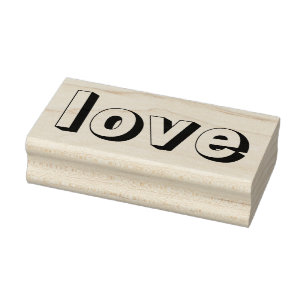 LOVE 1"x2,5" Carimbo de borracha / Rampart