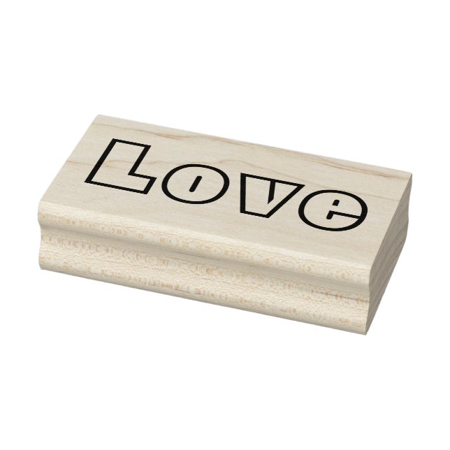 LOVE 1"x2,5" Carimbo de borracha / X geométrico (Carimbo)
