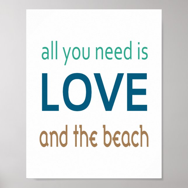 Love Beach Poster (tamanho padrão da imagem) (Frente)