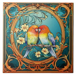 Love Birds Art Deco Nouveau