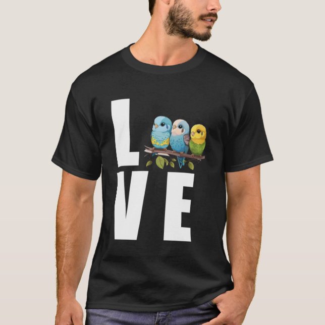 Love Budget Mãe Bugerigar Parakeet Bird Pullover (Frente)