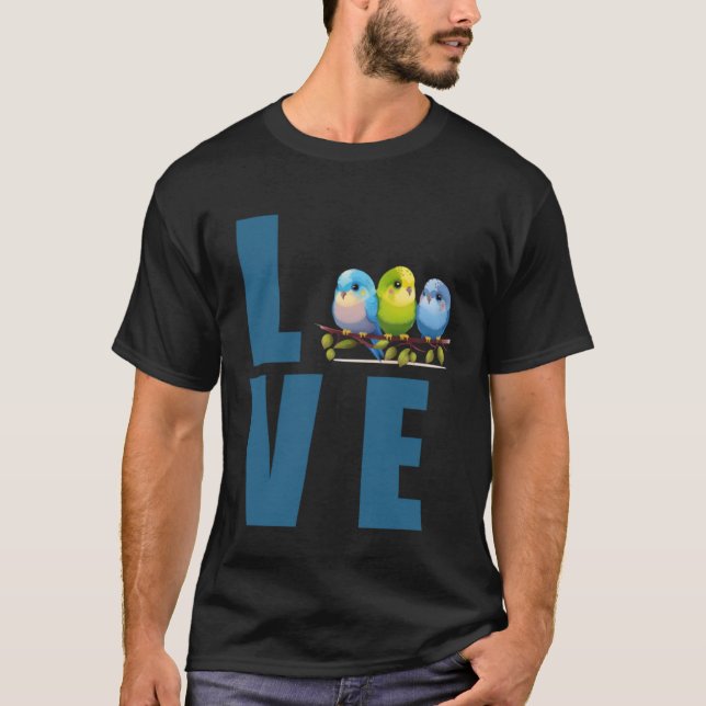 Love Budget Mãe Bugerigar Parakeet Bird Pullover (Frente)