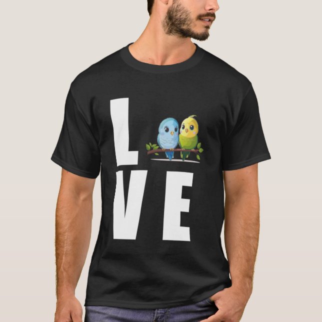 Love Budget Mãe Bugerigar Parakeet Bird Pullover (Frente)
