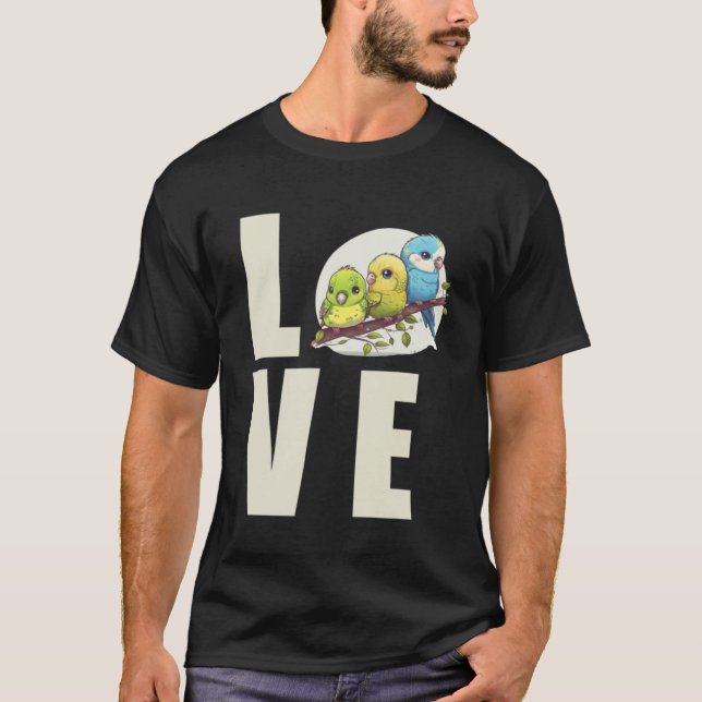 Love Budget Mãe Bugerigar Parakeet Bird Pullover (Frente)