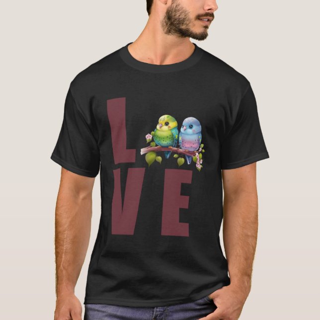 Love Budget Mãe Bugerigar Parakeet Bird Pullover (Frente)