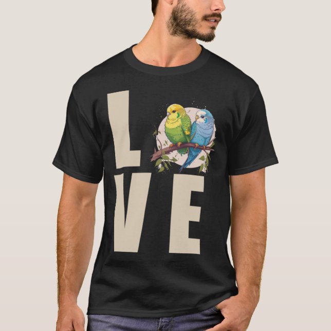 Love Budget Mãe Bugerigar Parakeet Bird Pullover (Frente)