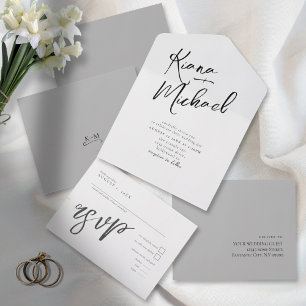 Love Calliografia Wedding B&W ID940
