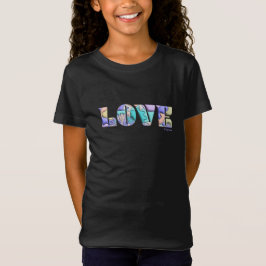 LOVE Camiseta Preta Moderna Gráfica 3D Única e Leg