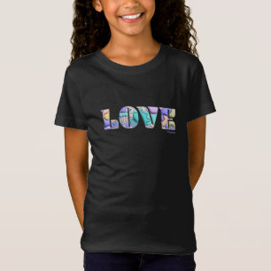 LOVE Camiseta Preta Moderna Gráfica 3D Única e Leg
