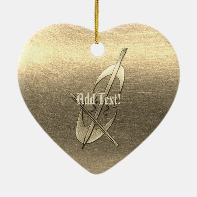 Love Cello Music Adicionar Ornamento de Texto (Verso)