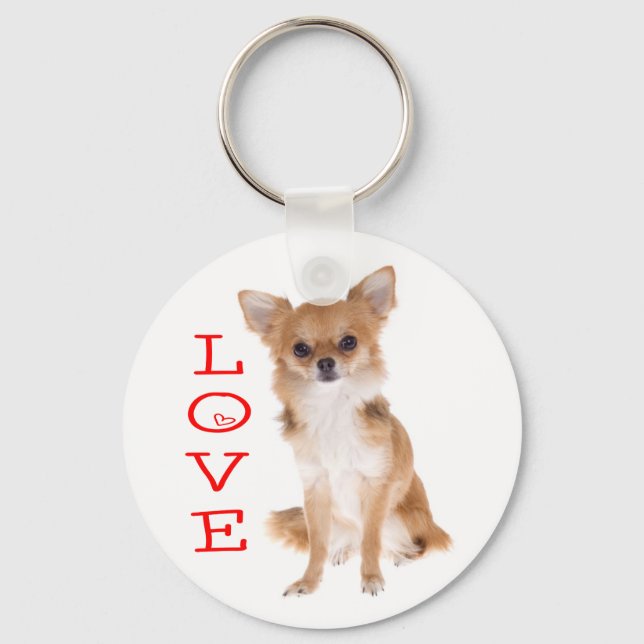 Love Chihuahua Puppy Dog Chaveiro (Frente)