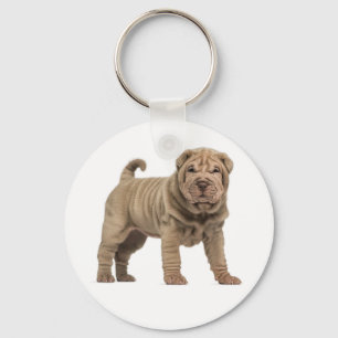 Love Chinese Shar Pei Puppy Dog Chaveiro