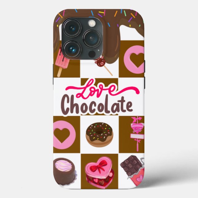 Love Chocolate" Sweet Treats iPhone 13 Case – Brow (Verso)