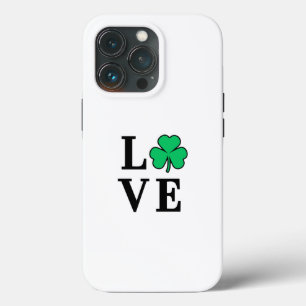 LOVE Clover Shamrock Irlanda Rua texto baseado em 