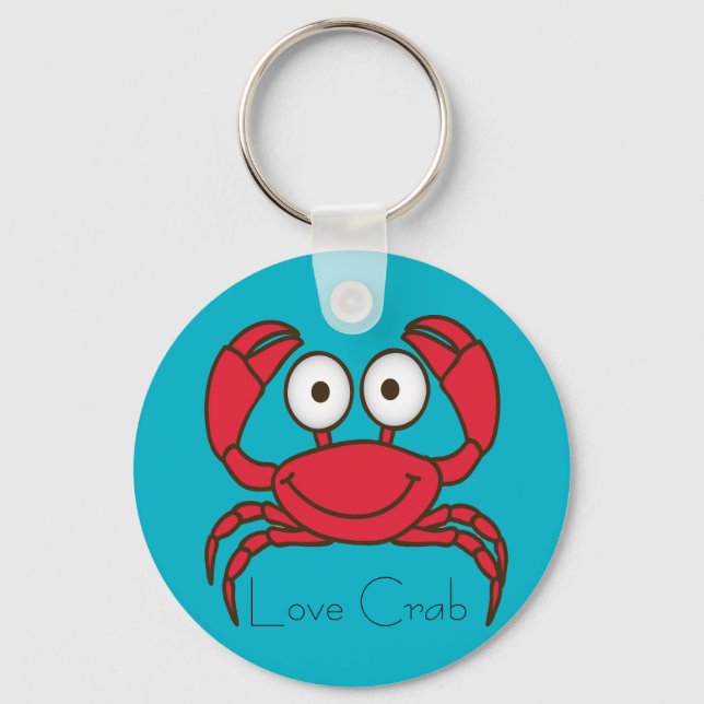 Love Crab Button Chaveiro (Frente)