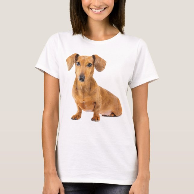 Love Dachshund Puppy Dog Camiseta (Frente)