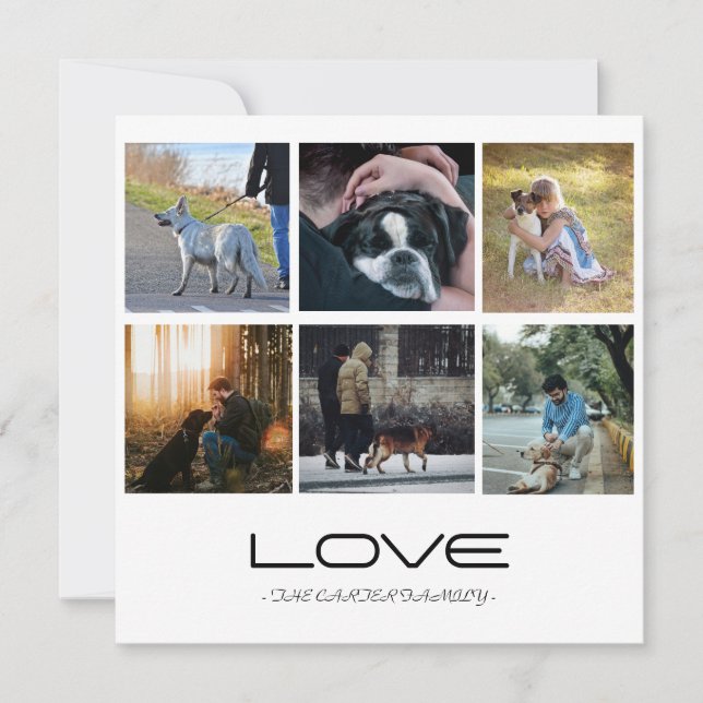 Love Dog Family Portrait Collage Design (Frente)
