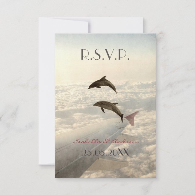 Love Dolphins - RSVP de Casamentos (Frente)