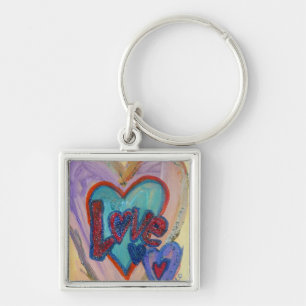 Love Family Hearts Art Pinting Chaveiro