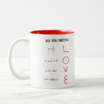 Love Formula Caneca<br><div class="desc">Caneca para os amantes de matemática,  engenharia,  física e Amor.</div>