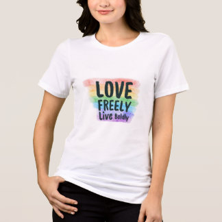 Love Freely Live Boldy - Pride Graphic T Shirt 