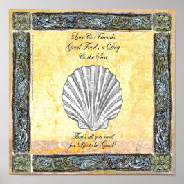 "Love & Friends", Poster 28 cm x 28 cm