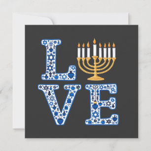 Love Hanukkah Jewish Holiday Menorah