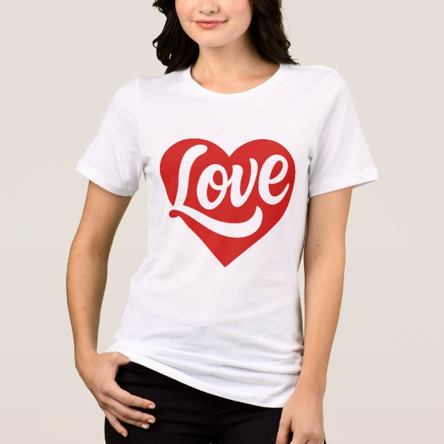 Love Heart Logo – Red Romantic Symbol (Frente)