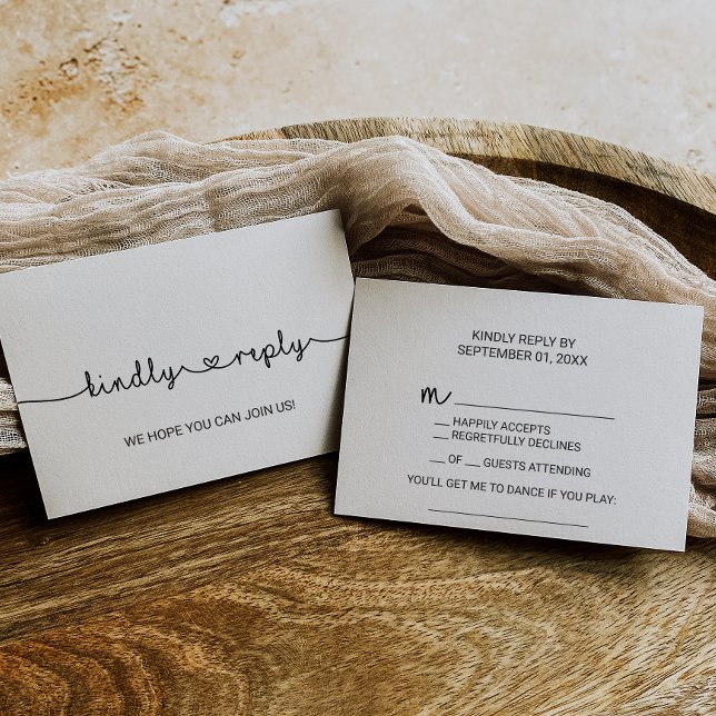 Love Hearts Song Request RSVP Card (Criador carregado)