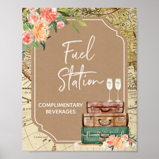 Love is an Adventure Bridal Shower Poster (Frente)