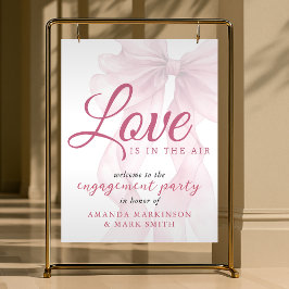 Love Is In The Air Mauve Bow Engagement Welcome