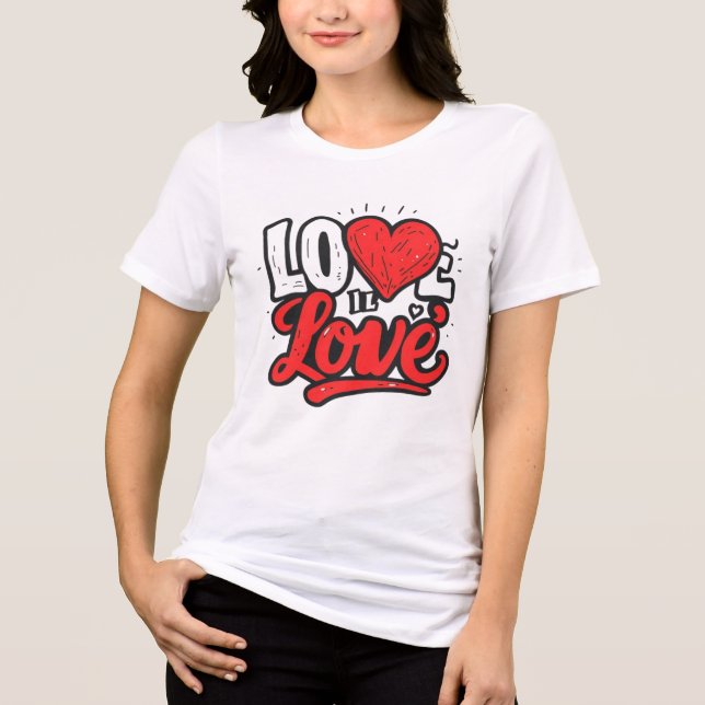 LOVE IS LOVE, Graffiti Style Art Unisex Soft style (Frente)