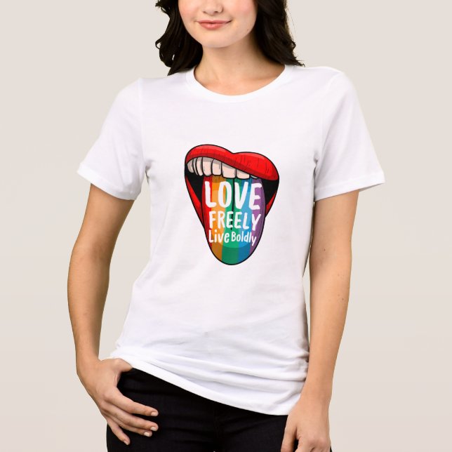 Love Is Love LGBTQ Pride Graphic Tee (Frente)