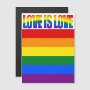 Love is Love Text Orgulho gay LGBT Rainbow Flag