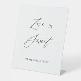 Love Is Sweet – Minimalist Wedding Pedestal Sign