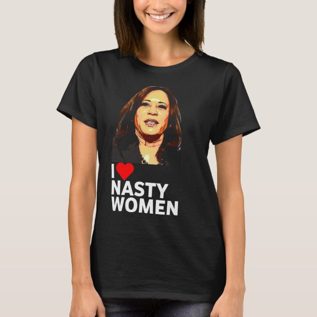 Love Kamala Harris Camiseta de mulher desagradável (Frente)
