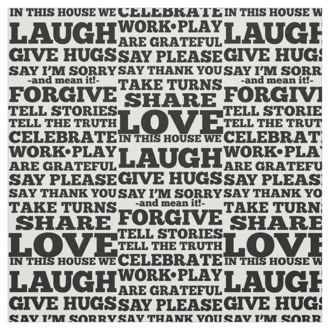 Love Laugh Cote Impressão Patterno Tecido (Modelo)