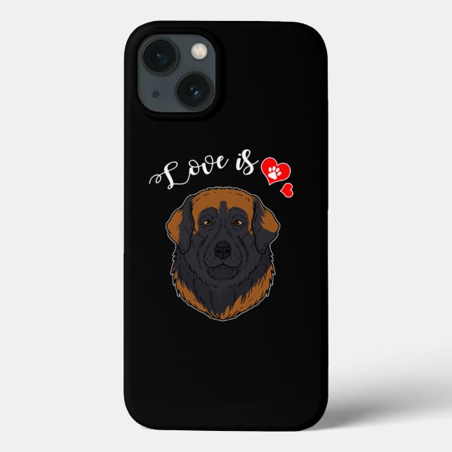 Love Leonberger Dog Owner Paw Heart Gift (Verso)