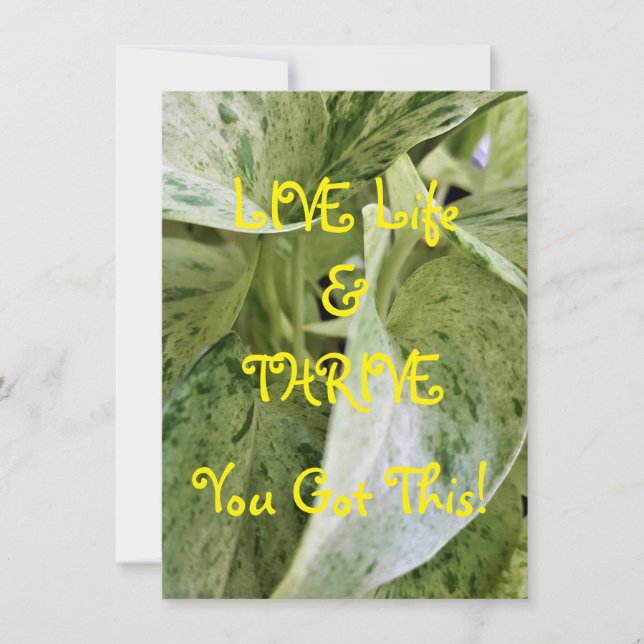 Love Life & Thrive Flat Greeting Card (Frente)