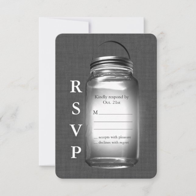 Love Mason Jars RSVP (Frente)