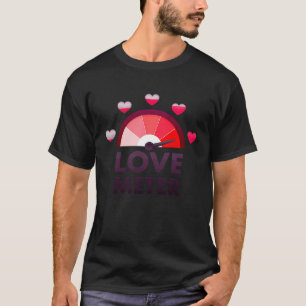 Love Meter Heart Dia de os namorados Camisetas Men
