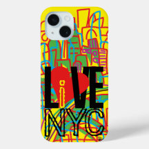 Love NYC Live In NYC capas de iphone
