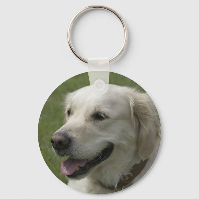Love Ouro Retriever Puppy Dog Chaveiro (Frente)