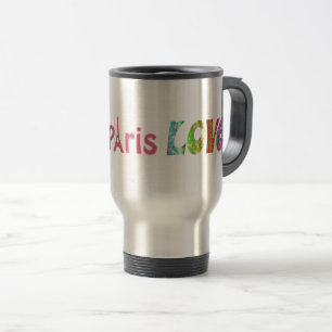 Love Paris Caneca de viagem
