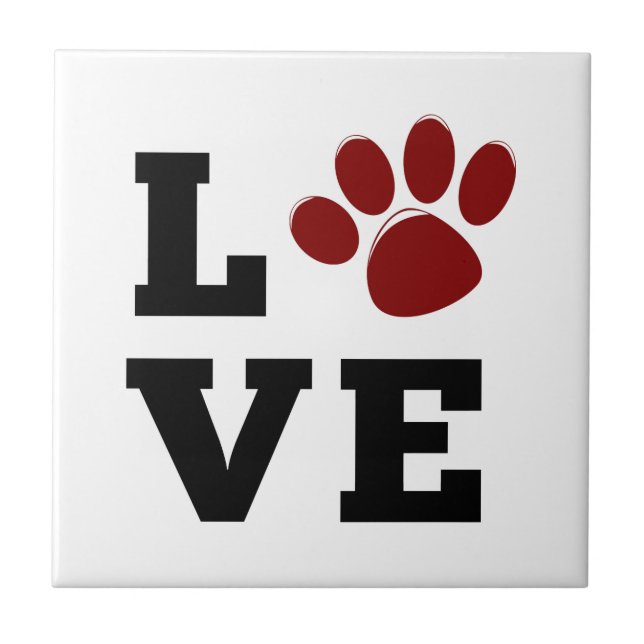 Love Paw Print Amante de os animais Dog Lover (Frente)