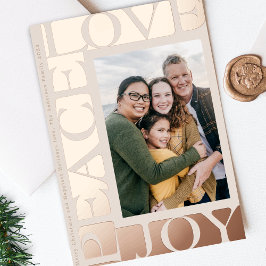 LOVE PEACE JOY one foto frame blush rosa gold