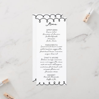 Love & Pizza | Whimsical  Menu